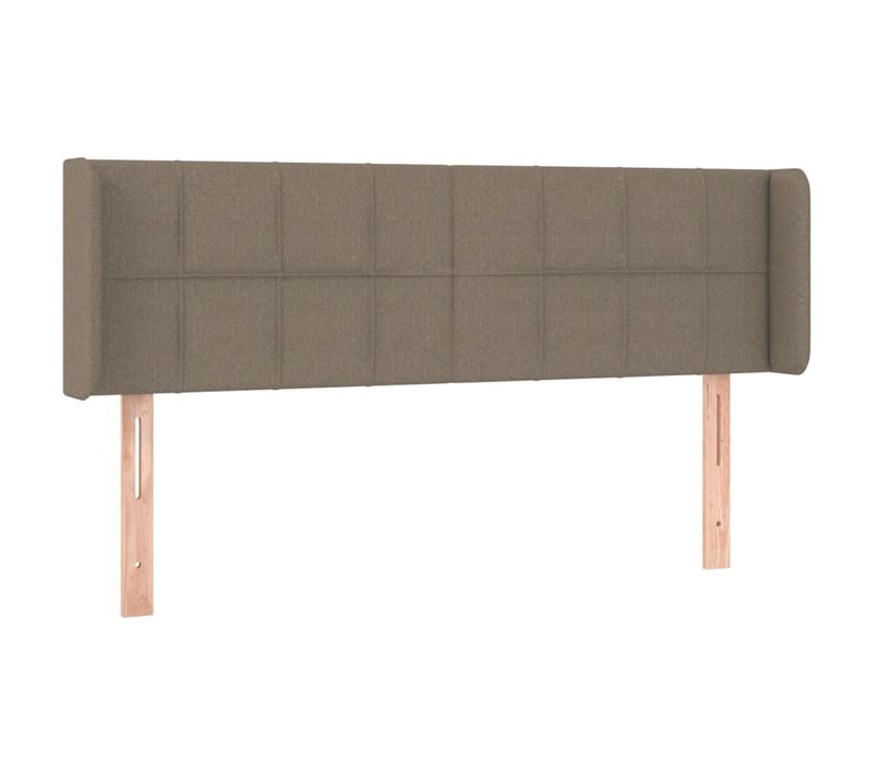 Tête De Lit À LED Taupe 147x16x78/88 Cm Tissu
