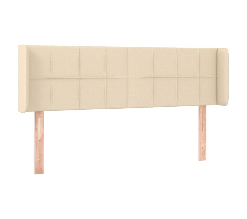 Tête De Lit À LED Crème 147x16x78/88 Cm Tissu