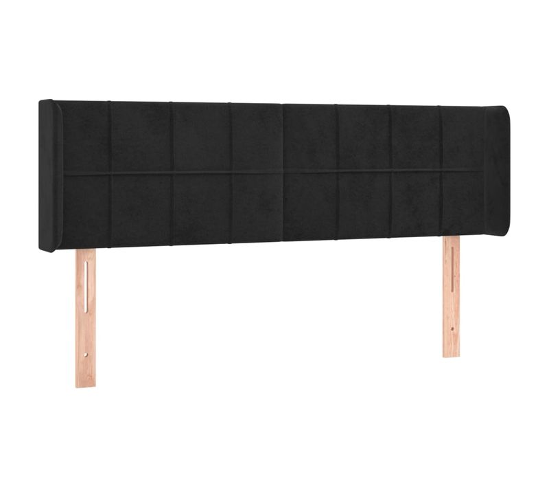 Tête De Lit À LED Noir 147x16x78/88 Cm Velours