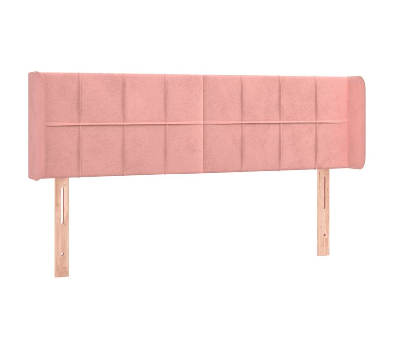 Tête De Lit À LED Rose 147x16x78/88 Cm Velours