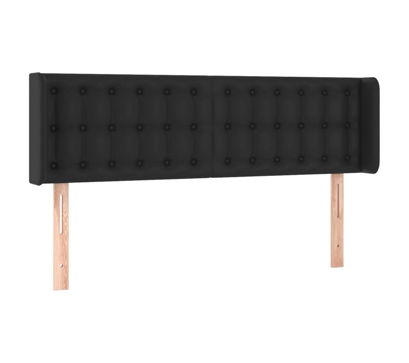 Tête De Lit À LED Noir 147x16x78/88 Cm Simili