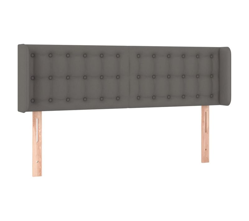 Tête De Lit À LED Gris 147x16x78/88 Cm Simili