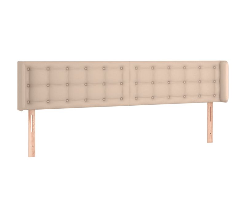Tête de Lit LED Cappuccino 203x16x78-88 cm Similicuir Réglable et Découpable