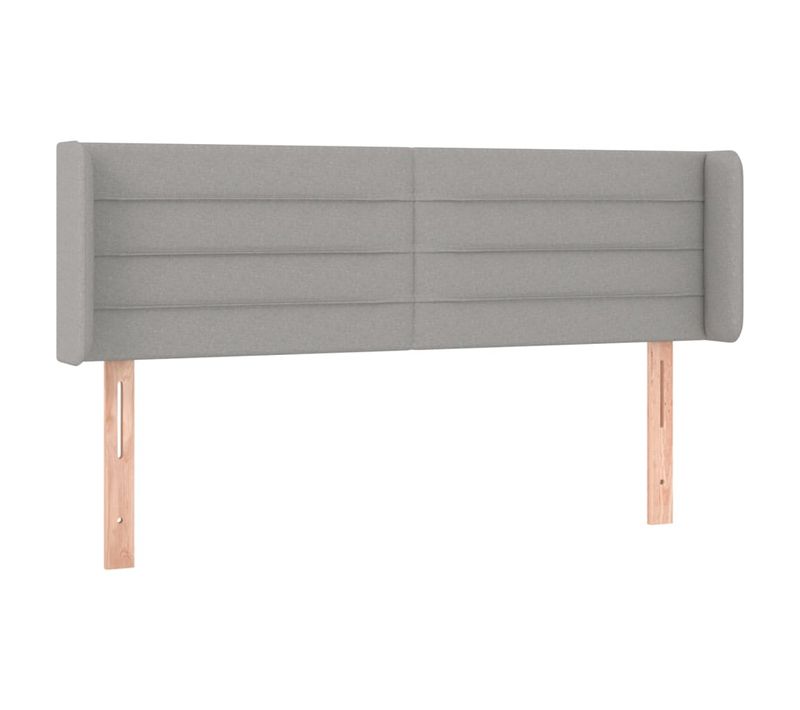 Tête De Lit À LED Gris Clair 147x16x78/88 Cm Tissu