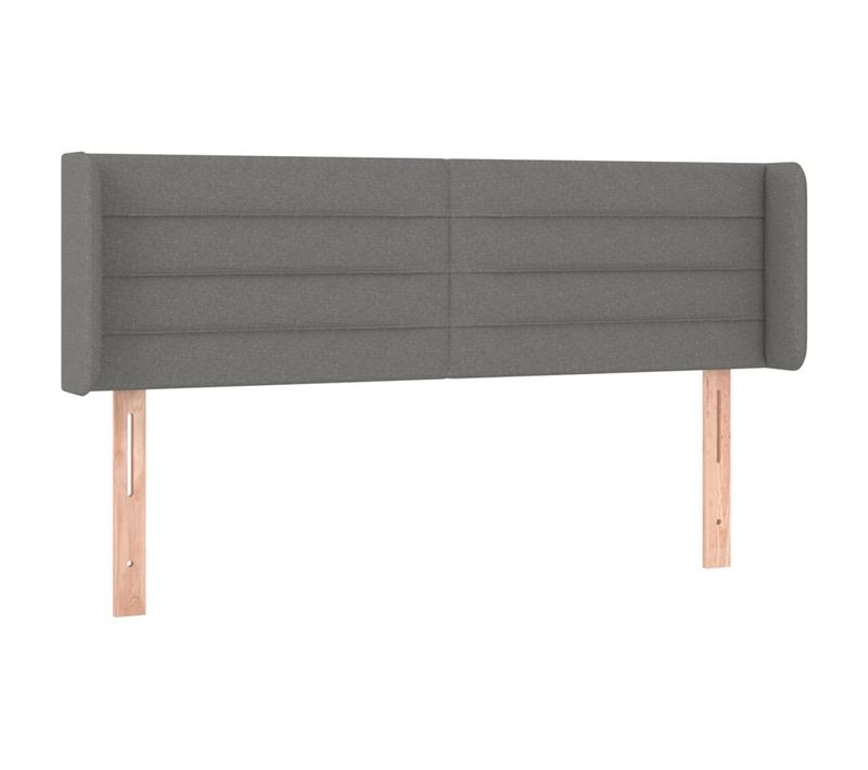 Tête De Lit À LED Gris Foncé 147x16x78/88 Cm Tissu