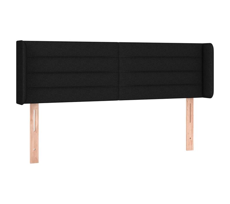 Tête De Lit À LED Noir 147x16x78/88 Cm Tissu