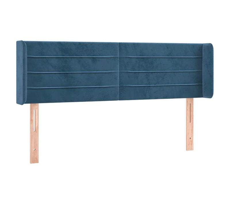 Tête De Lit À LED Bleu Foncé 147x16x78/88 Cm Velours