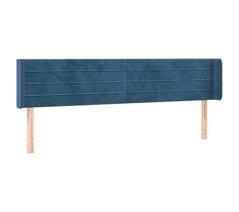 Tête De Lit À LED Bleu Foncé 163x16x78/88 Cm Velours
