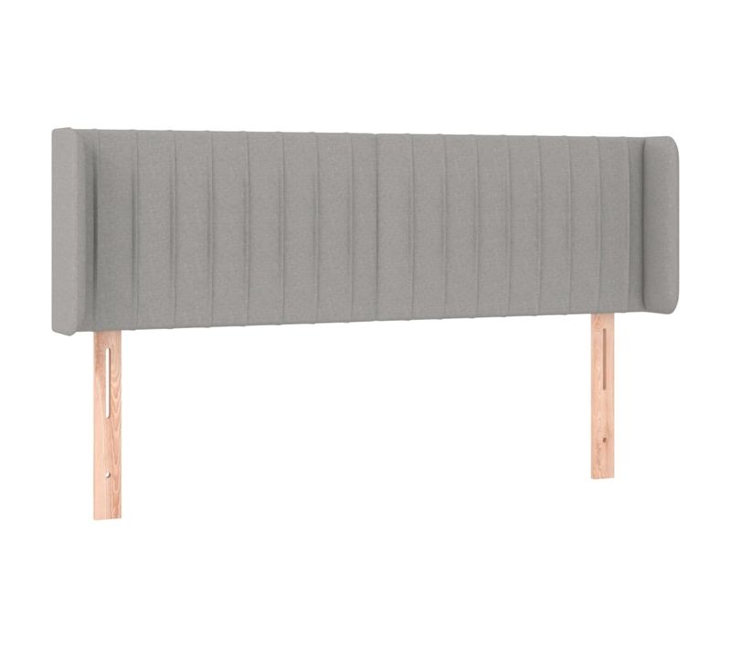 Tête De Lit À LED Gris Clair 147x16x78/88 Cm Tissu