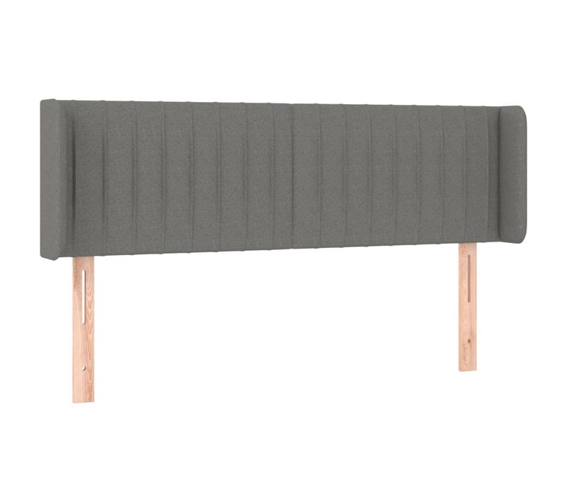 Tête De Lit À LED Gris Foncé 147x16x78/88 Cm Tissu