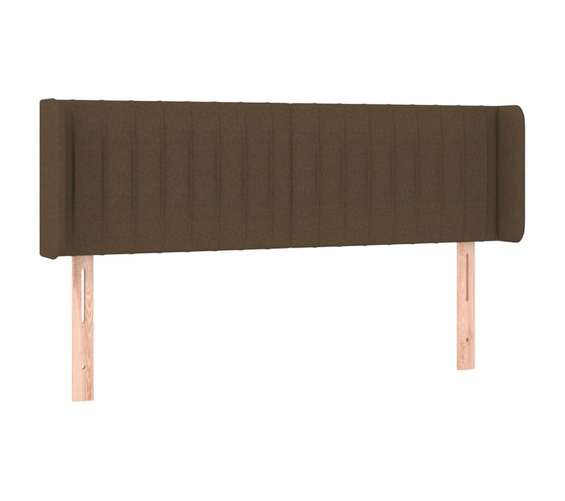 Tête De Lit À LED Marron Foncé 147x16x78/88 Cm Tissu