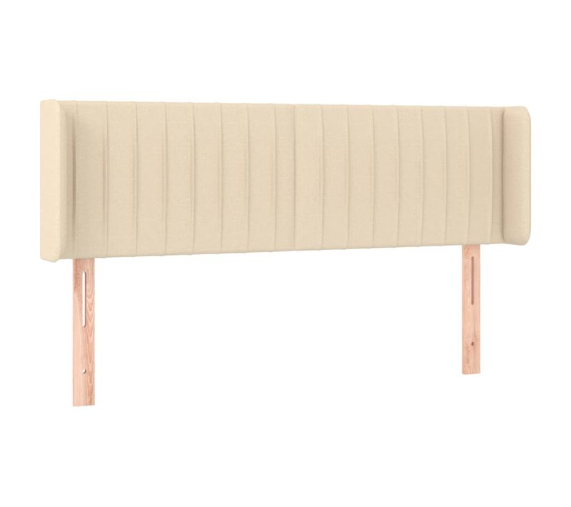 Tête De Lit À LED Crème 147x16x78/88 Cm Tissu