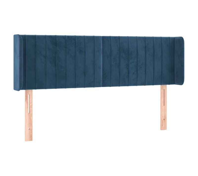 Tête De Lit À LED Bleu Foncé 147x16x78/88 Cm Velours