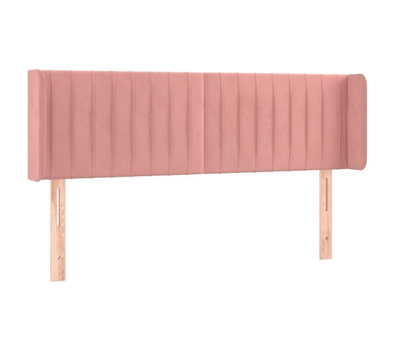 Tête De Lit À LED Rose 147x16x78/88 Cm Velours