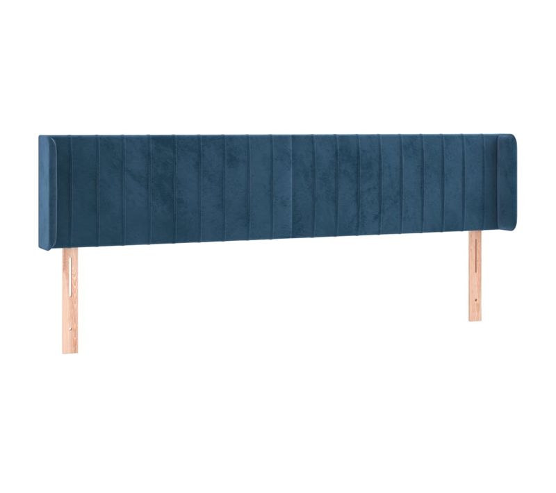 Tête De Lit À LED Bleu Foncé 163x16x78/88 Cm Velours