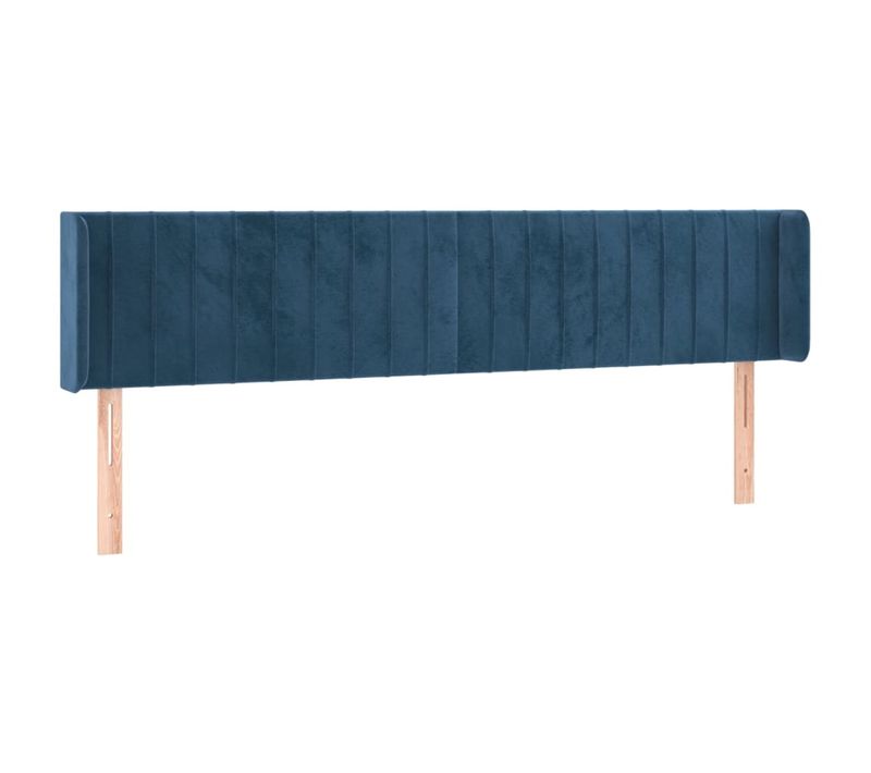 Tête De Lit À LED Bleu Foncé 183x16x78/88 Cm Velours