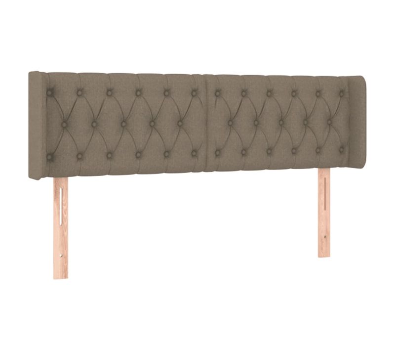 Tête De Lit À LED Taupe 147x16x78/88 Cm Tissu