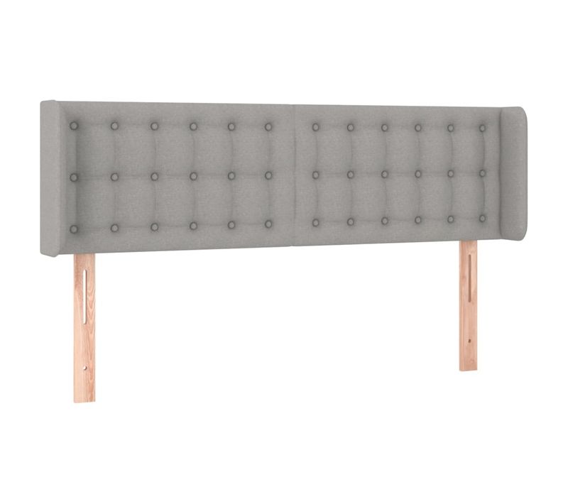 Tête De Lit À LED Gris Clair 147x16x78/88 Cm Tissu