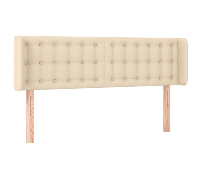 Tête De Lit À LED Crème 147x16x78/88 Cm Tissu