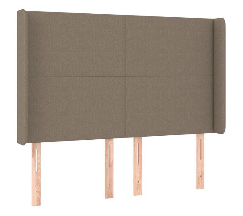 Tête De Lit À LED Taupe 147x16x118/128 Cm Tissu
