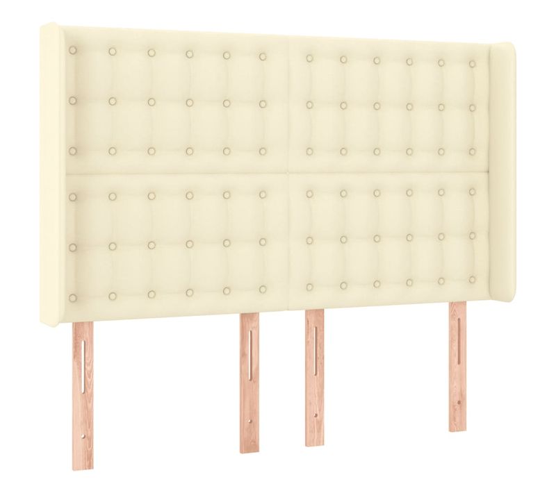 Tête De Lit À LED Crème 147x16x118/128 Cm Simili