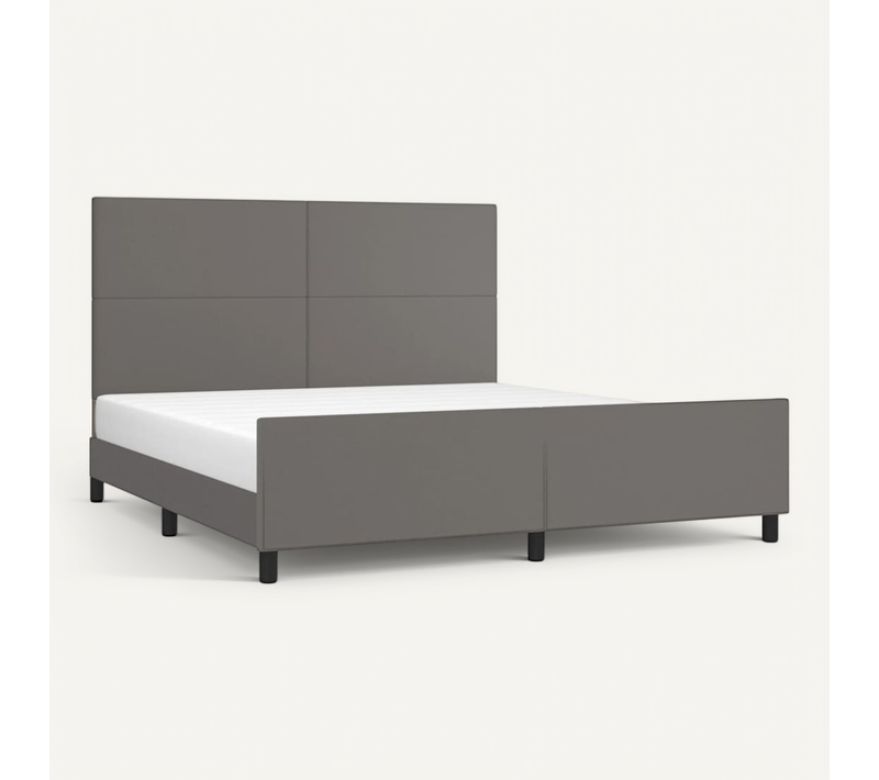 Cadre De Lit Sans Matelas Gris 160x200 Cm Simili