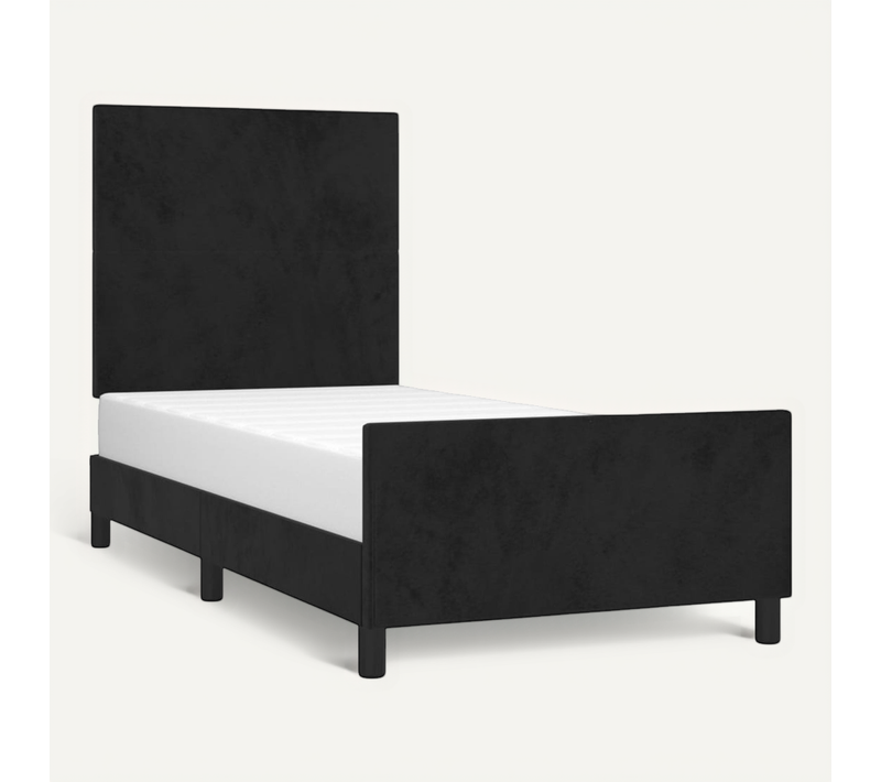 Cadre De Lit Sans Matelas Noir 90x200 Cm Velours