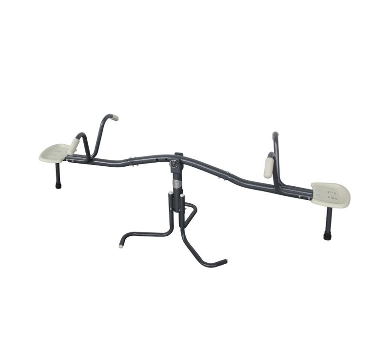 Bascule Rotative En Métal En Anthracite et Crème - Seesaw Pour Enfants à Partir De 3 Ans Pivotant