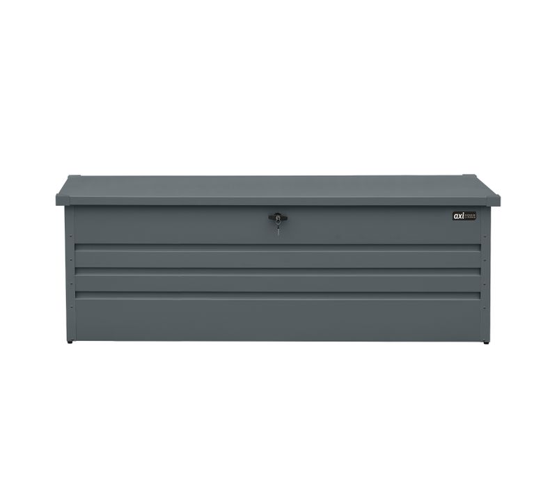 Miles Coffre De Jardin En Métal - 1000l, Anthracite 185 X 82 X 75 Cm - Coffre De Rangement