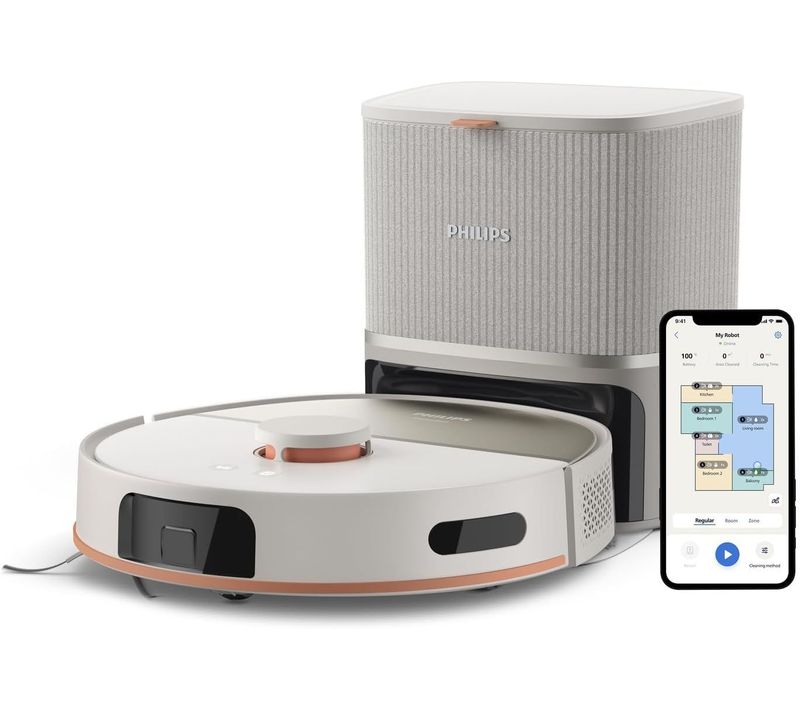 Aspirateur Robot Laveur Avec Station - Xu5100/20 - Série 5000 - 10 000 Pa - = 66 dB - Beige