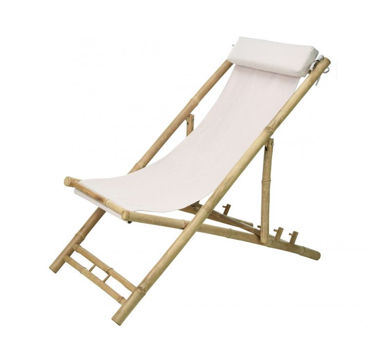 Chilienne Bambou Avec Appui Tête Écru Ambiance