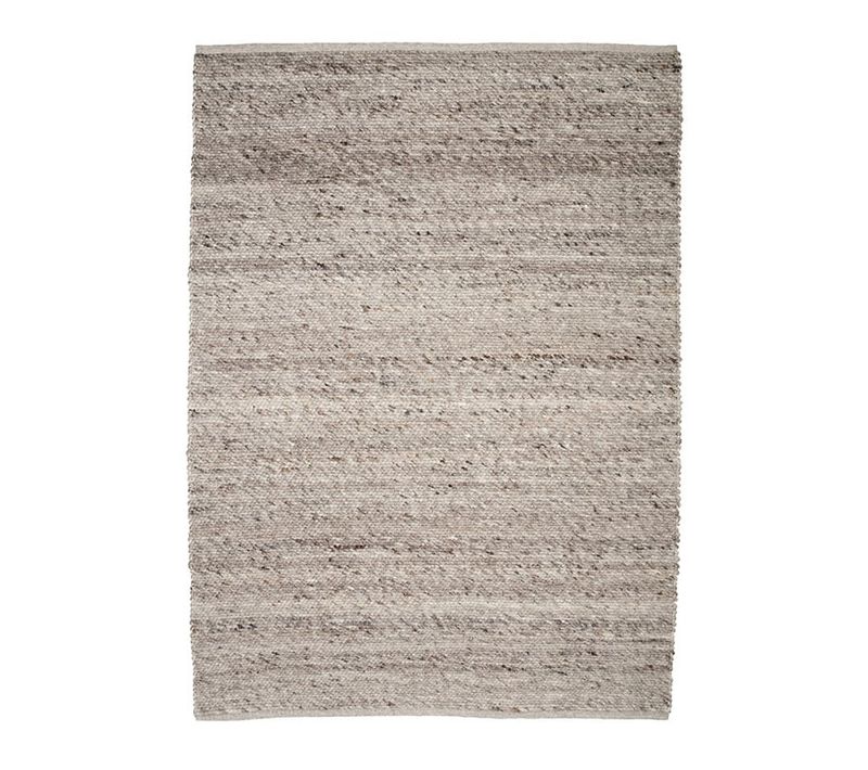 Tapis En Laine - Feline Marron/chiné - Rectangle - 80x150 Cm