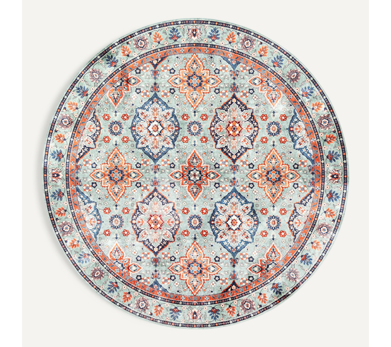 Tapis Rond Vintage - Imagine Oriental Vert - Rond - D. 240 Cm