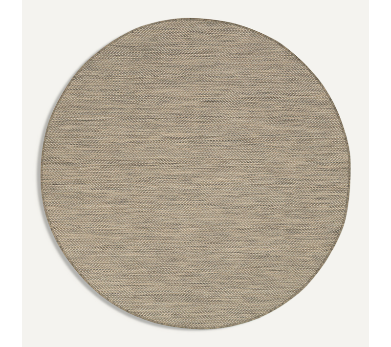 Tapis D'extérieur Rond - Malta Arrow Naturel - Rond - D. 120 Cm