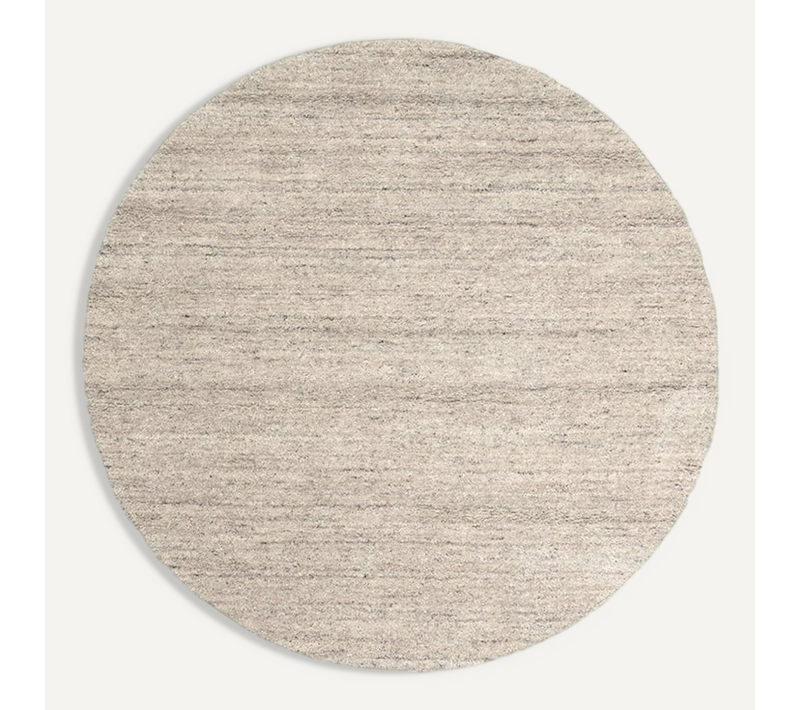 Tapis Rond Berbère - Aicha Taupe - Rond - D. 160 Cm