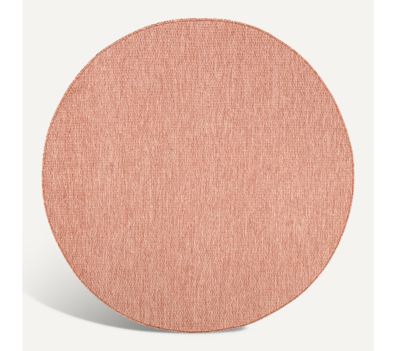 Tapis D'extérieur Rond - Costa Terracotta - Rond - D. 100 Cm