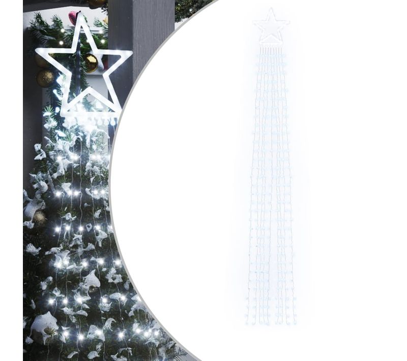 Guirlande De Sapin De Noël 320 LED Blanc Froid 375 Cm