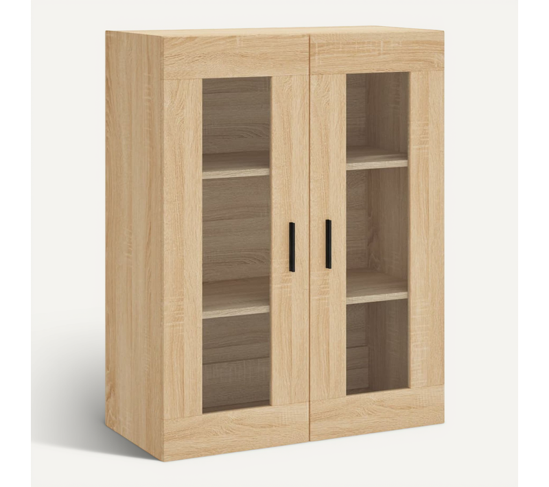 Vitrine Murale Chêne Sonoma 69,5x34x90 Cm