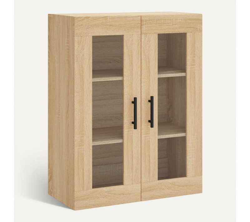 Vitrine Murale Chêne Sonoma 69,5x34x90 Cm