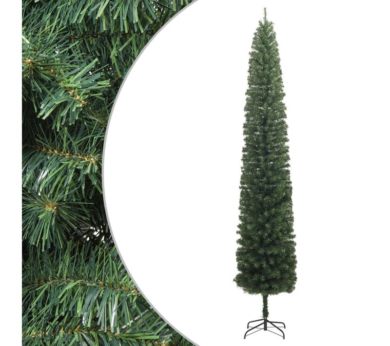 Sapin De Noël Mince Avec Support 300 Cm Pvc