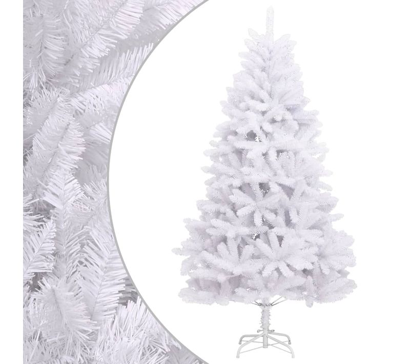 Sapin De Noël Artificiel à Charnières Avec Support Blanc 180 Cm