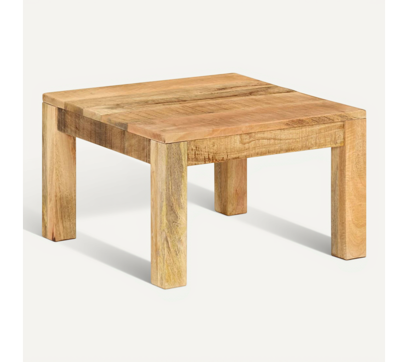 Table Basse 55x55x35 Cm Bois De Manguier Massif