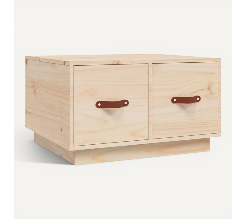 Table Basse 60x53x35 Cm Bois Massif De Pin