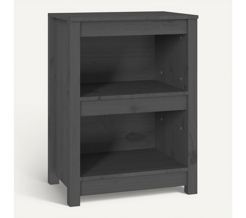 Bibliothèque Gris 50x35x68 Cm Bois De Pin Massif