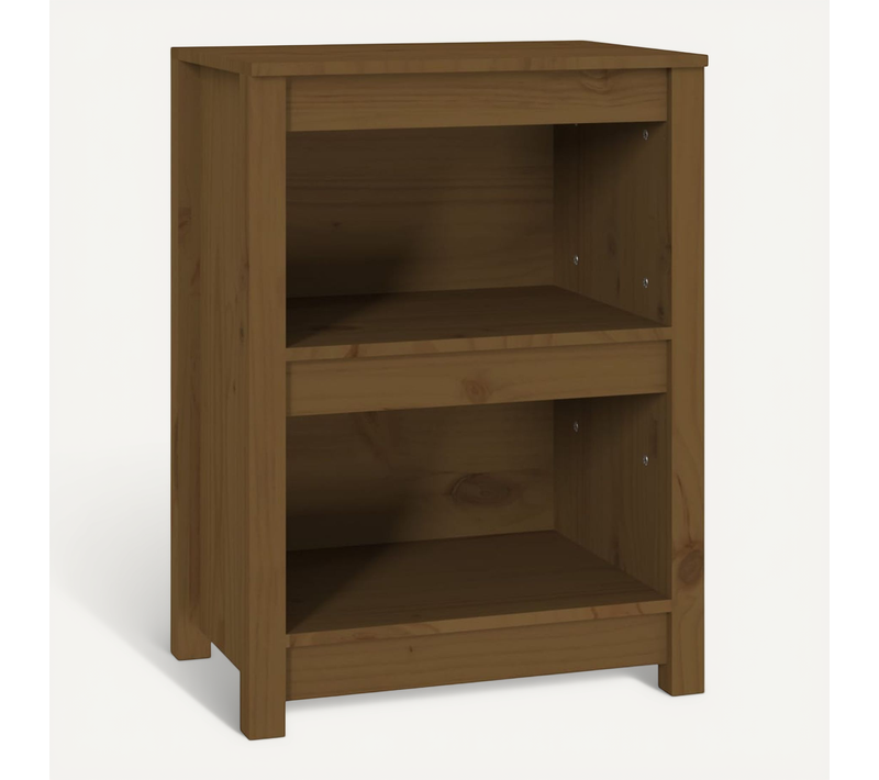 Bibliothèque Marron Miel 50x35x68 Cm Bois De Pin Massif