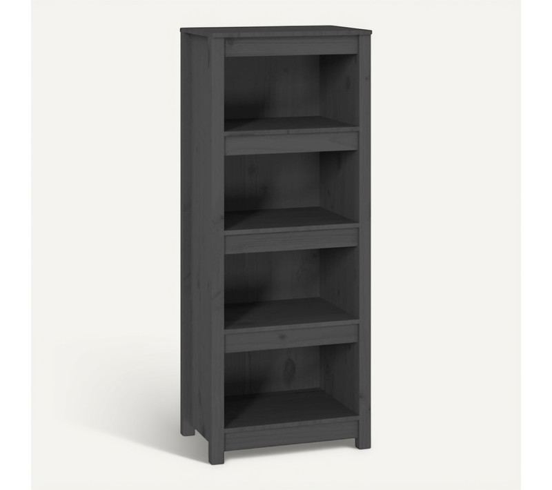 Bibliothèque Gris 50x35x125,5 Cm Bois De Pin Massif
