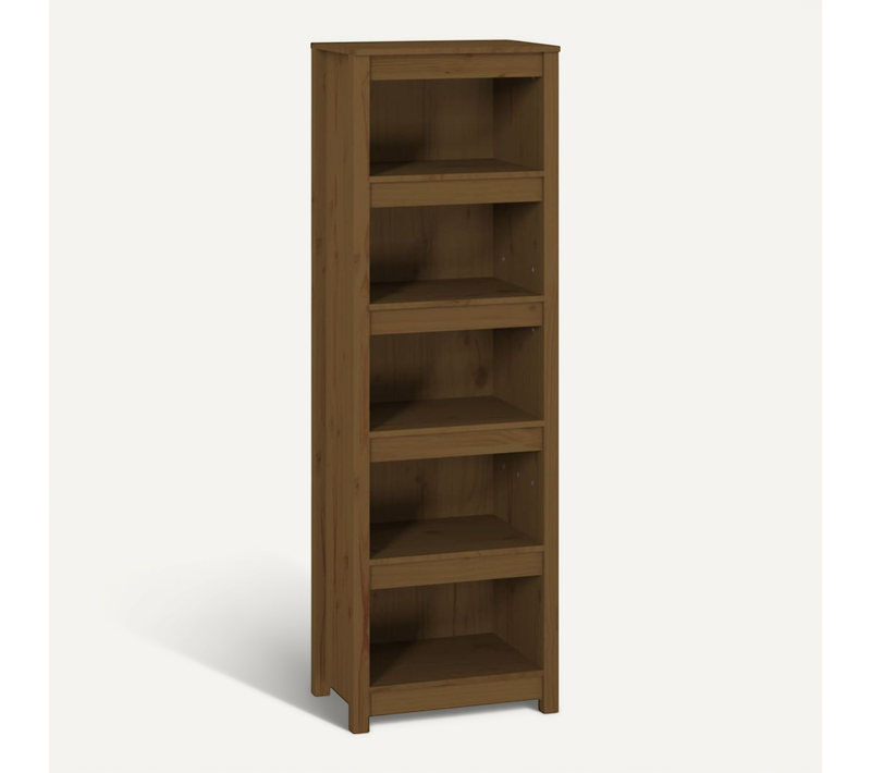 Bibliothèque Marron Miel 50x35x154 Cm Bois De Pin Massif