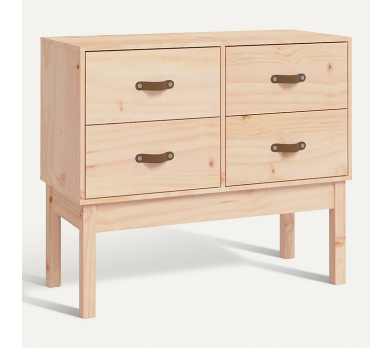 Armoire Console 90x40x78 Cm Bois De Pin Solide