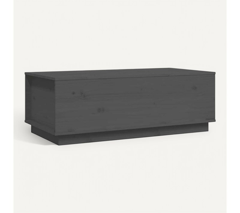 Table Basse Gris 100x50x35 Cm Bois Massif De Pin