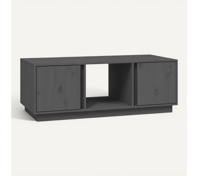 Table Basse Gris 110x50x40 Cm Bois Massif De Pin